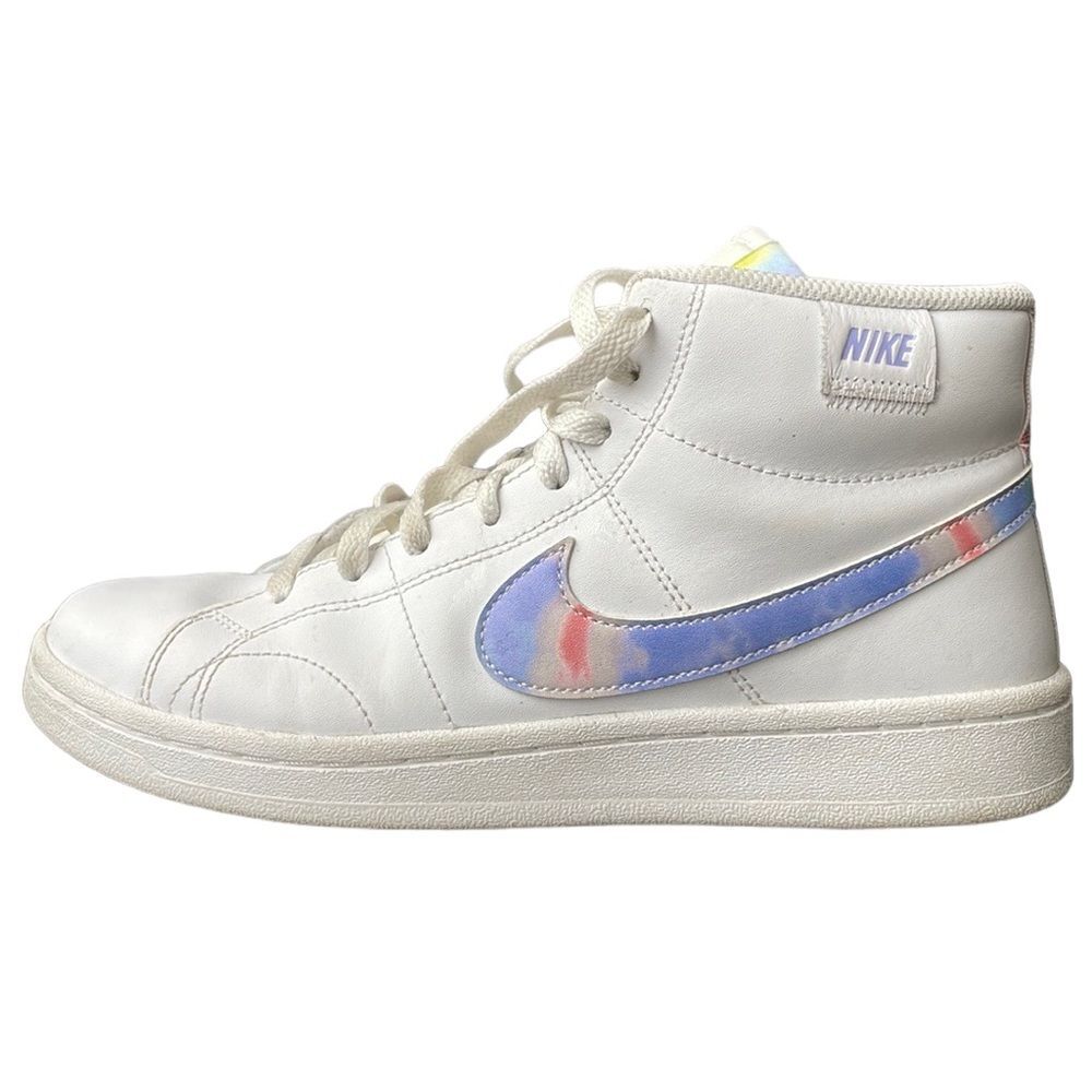 Nike Court Royale 2 White Tie Dye Mid Sneaker Size 8 EUC